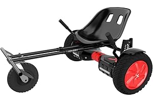 Hover-1 Beast Buggy Attachment | Compatible with All 10" Electric Hoverboards, Hand-Operated Rear Wheel Control, Adjustable Frame & Straps, Easy Assembly & Install,Black