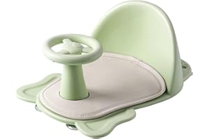 iFCOW Seggiolino da bagno per bambini, antiscivolo, sedile per vasca da bagno, sedile per baby shower, sedia da bagno con schienale antiscivolo