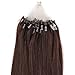 Beauty7 50 strands Loop Micro Ring Remy Human Hair Extension loop hair extension Fashion Hair Colors #2 dark brown Straight Hair Style 25g Weight 0.5g/strand