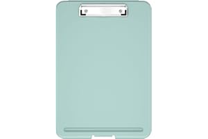 Hnogri Plastic Clipboard with Storage, Open Nursing Clipboard Foldable Storage for Nurses, Lawyers, Students, Classroom, Office, Women, Man, Size 13.4" x 9.4" X 0.9", Green