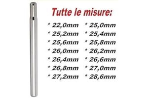 CicloSportMarket REGGISELLA/CANOTTO/Tubo A Candela in Acciaio Cromato per Bicicletta - Tutte Le Misure (26,8 mm)