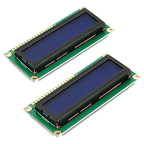 HiLetgo® 2pcs 1602 pantalla del módulo LCD en serie con retroiluminación azul HD44780 Carácter del controlador para Arduino Uno R3 Mega 2560