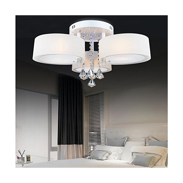 Lonfenner Crystal lamp Ceiling lamp Living Room lamp Modern Minimalist Bedroom lamp Crystal Ceiling lamp ALEC Circular Chandelier Ceiling Light - Image 6