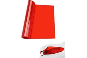 KGDUYC 1rouleau de film pour phares,film teinté pour voiture,transparent,découpé à la taille,autocollant pour phares et feux arrière,film vinyle teinté,film teinté pour feux arrière de voiture(rouge)