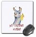 Produktbild 3drose Mauspad Watercolor Illustration Lama mit Typografie – kein Drama Lama, 20,3 x 20,3 cm (MP 275484 _ 1)