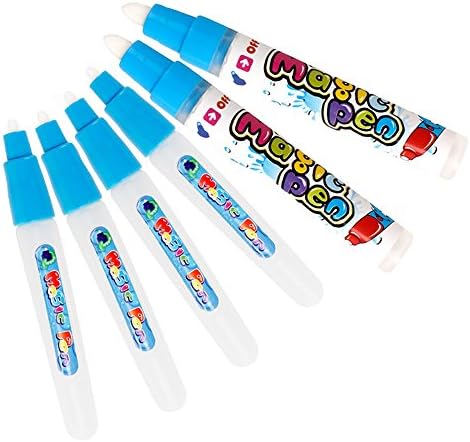 Flytoo 6Pcs Water Drawing Painting Magic Pens,Replacement Water Pens for Drawing mat and books