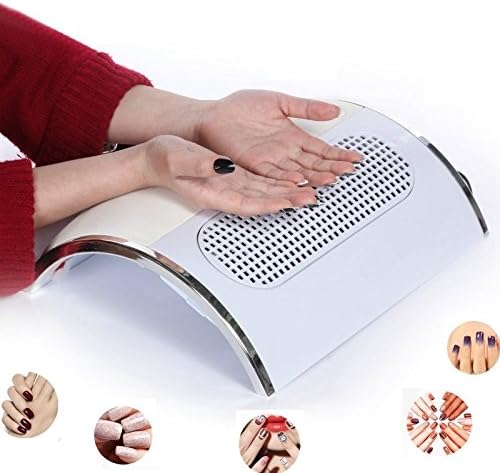 Nail Dust Suction Fan Collector Vacuum Cleaner Manicure Tools with 2 Dust Collecting Bags