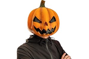 PartyHop Maska dyniowa lateksowa na całą głowę realistyczne maski na Halloween dekoracja karnawałowa impreza kostiumowa