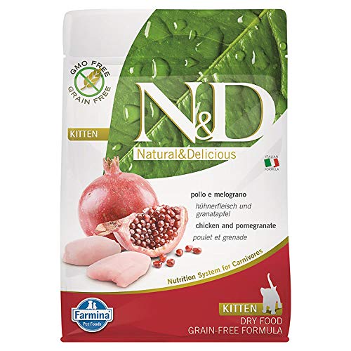 N&d low grain N&D N& d Grain Free Kitten con Pollo e Melograno Secco Gatto gr. 300, Multicolore, Unica