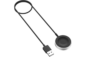 MoKo Magnetic Charger Compatible with Huawei Watch GT6/5/4/3/2 Pro/Watch 5/4/3/Fit 4/Ultimate/D2 - Standard & Pro Models, Aluminum Alloy Charger Dock with a 100 cm Charging Cable, Black