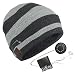 Produktbild HK Music Headset Beanie Bluetooth | Mütze Funkkopfhörer Stereo-Lautsprecher-Mikrofon Wireless Cap | kompatibel mit Smartphone | Dunkelgrau,Darkgraystripes