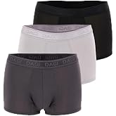 Dagi Erkek 3'l&uuml; Desenli Micro Modal Boxer Antrasit-Siyah M