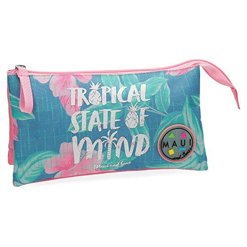Estuche tres compartimentos Maui Tropical State