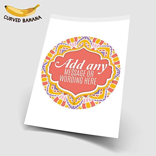 Personalised Eid Mubarak Mandala Ornament 7.5 Inch High Resolution Cake Topper