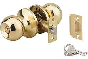 THIRARD - Serrure horizontale tubulaire en applique double entrée pour porte d'entrée, axe réglable, doré, 3 clés