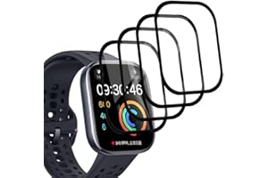 PAWHOLY 4 Stück für Panzerglas Amazfit Bip 6 46mm Schutzfolie, kratzfest bubble-free Hochtransparent für Folie Amazfit Bip 6 46mm Displayschutzfolie aus Komplexfolie,Einfache Anwendung Schutzglas
