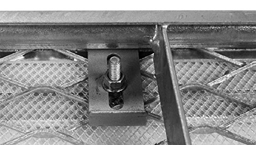 Lichtschachtabdeckung in Silber für Kellerschacht und Lichtschacht, 80 x 150 cm, individuell kürzbar, moderner und trittfester Gitterrostabdeckung mit Alurahmen und hochtransparentem EVA-Gewebe - 5