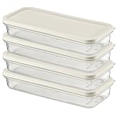Orret Home 4 Adet Buzdolabı Organizeri &ndash; PP Plastik Şeffaf ve Ayarlanabilir Saklama Kabı, Gıdaları Taze Tutan Fresh Box, &Ccedil;ok 