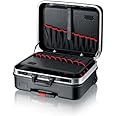 KNIPEX Tool Case "Big Basic Move", Empty, on Wheels, Telescopic Handle, 54 Inserting Options, 33 L Volume, Tool Trolley, Rolling Toolbox, 00 21 06 LE