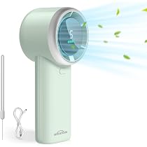 MAGIC JOHN Ventilatore Portatile USB Ricaricabile | 6 Velocità, 4000 MAh, Display LED | Raffreddamento Estivo - 2