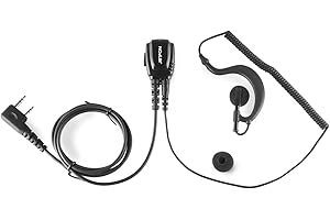 Jetfon Micro-Auricular ergonómico Kenwood 2 Pins + Auricular Gancho