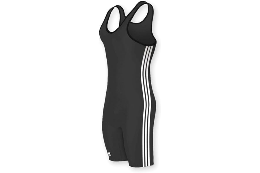 adidas Men's 3 Stripes Singlet Wrestling Singlet