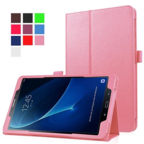 Samsung Galaxy Tab A 10.1″ Hülle, COLJOY Kunstlederhülle Tasche Zeitlosen Stil Etui Schutzhülle mit Standfunktion für Samsung Galaxy Tab A 10.1″ SM-T580 T585 – Rosa - 6