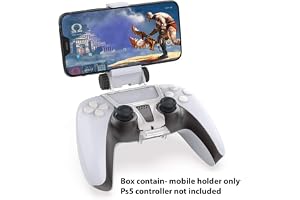 New World Mobile Phone Clip Holder for PS5 Controller Foldable Mobile Phone Stand Mount Clamp Bracket with Adjustable Stand for PlayStation 5 Wireless Controller (PS5 Controller Not Included)