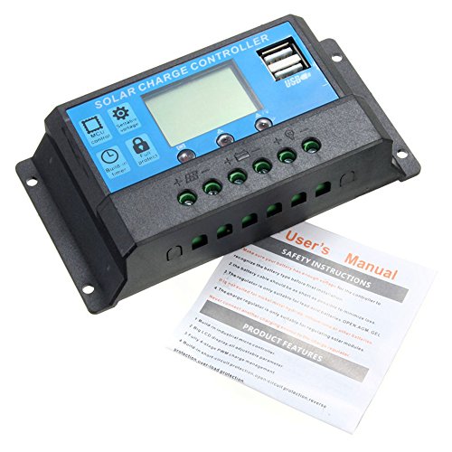20A 12V/24V solar Laderegler LCD 2 USB - 3