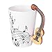 Produktbild Auntwhale Kreative Neuheit Keramische Noten Freiheitsstab Gitarrengriff Kaffee Tee Barware Becher Geschenk