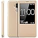 Produktbild zanasta Tasche kompatibel mit Huawei Mate 9 (MHA-L09 & MHA-L29) Case Schutzhülle Flip View Cover mit Fenster und Kameraschutz | Gold