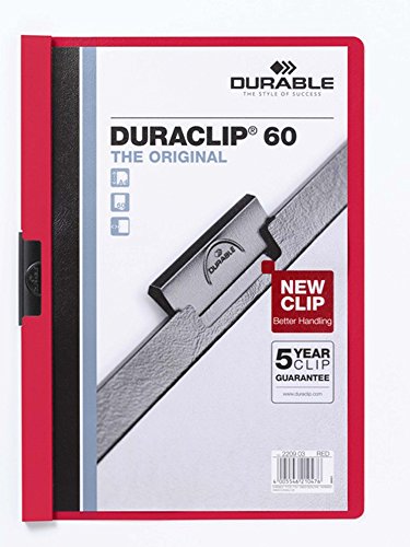 Durable Duraclip - Carpeta 60 hojas A4 color rojo
