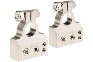 Audioproject A352 – Set di batterie Terminal Platin Plus e Minus Pol 10 + 20/25 + 50 mm² – Morsetti batteria auto 12 V