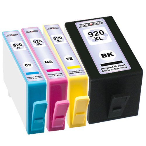 PlatinumSerie® 4x Patrone XXL für HP 920 XL Black Cyan Magenta Yellow mit Chip HP Officejet 6000 6000 Special Edition 6000SE 6000W 6000 Wide 6000 Wireless - 2