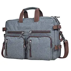 FATMUG Laptop Bag For Men - Convertible Backpack For Office And Travel (Dark Grey ,Oxford Fabric)