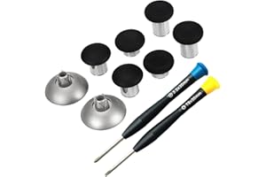 MMOBIEL 8 in 1 Magnetische Metall Thumbsticks Analog Joysticks Maximaler Grip Kompatibel mit PS4, PS5, Xbox One, Xbox Series X/S Schwarz inkl. (+) und T8 Torx-Schraubendreher