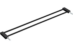 hauck 9 cm förlängning av säkerhetsgrind, svart – med anslutningar för tryckpassning dörrgrindar och trappgrindar öppna och stopp 2, autoclose N stopp, öppna och stoppa KD, metall
