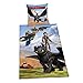 Produktbild Herding 442658050 Bettwäsche Dragons, Kopfkissenbezug 80 x 80 cm und Bettbezug 135 x 200 cm, 100% Baumwolle, Renforce