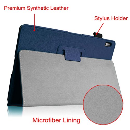 Fintie Lenovo A10-70 Folio Hülle Case Tasche Etui mit Auto Schlaf / Wach Funktion für Lenovo IdeaTab A10-70 25,7 cm (10,1 Zoll HD-IPS) Tablet – Marineblau - 4