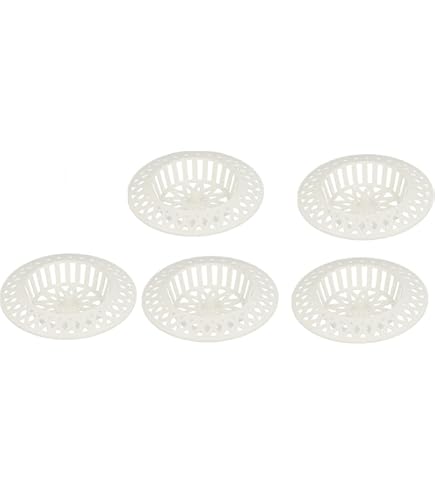 Bulk Hardware Abflusssiebe Set - 1 Große & 1 Kleine Kunststoff-Sieb Verchromt Für Waschbecken