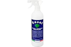 RESOL Spray vetri 750ml - Detersivo vetri - Detersivo vetri spray - Igienizzante vetri professionale per la pulizia di vetri e specchi - Detergente vetri con azione antipolvere - (1 Unità x 0.75 L)