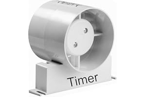 Manrose ID100T Inline Fan Std Timer Model Bathroom Extractor Fan 4" 100mm (ID100T 4" (Timer Model))