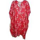 Indiatrendzs Women Short Kaftan Top Kimono Style Cotton Printed Summer Top Kaftan