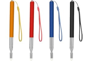 Maigendoo 4 Pack Telescopic Pointer Stick, Teachers Pointer Stick for Classroom, Retractable Pointer Extended Length, Presentation Pointers with Hand Lanyard for Tour Guide Teaching Lecture Office