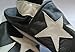 Soft leather baby shoes for boys black with white stars (6-12 months (M))