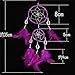 Produktbild akeansa Maskottchen Dreamcatcher handgemachtes Traumfängernetz mit Federn Wandbehang Dekoration Dekor Basteln Dreamcatcher Windspiele M violett