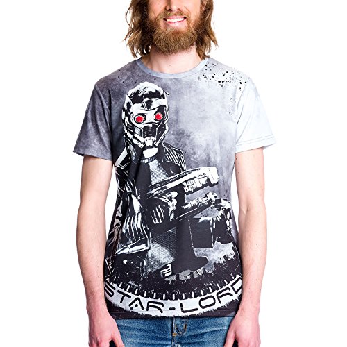Guardianes de la Galaxia Vol. 2 camiseta de caballero Epic Star-Lord Allover Print de Elbenwald - L