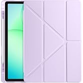 Elfia Samsung Galaxy Tab A11 Plus SM-X230 X236 X238 ile Uyumlu Kılıf Silikon Yumuşak 4 Farklı Stand Olabilen Kalem B&ouml;lmeli Ka