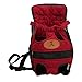 Produktbild Yuno Freisprecheinrichtung wendbar klein Hund Katze Haustier Tasche Travel Weich Mesh bequem für Welpen/Kaninchen, Tasche Doppelter Schultergurt Tragetasche Handtasche ROT