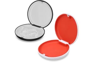 XOXVURI 2 Pieza Caja Ferula Dental Caja De Dentaduras Postizas Caja De Almacenamiento Para Dentaduras Postizas Caja Ortodoncia Funda Aparato Dental Caso Alineador Dentales Para Viaje Y Hogar